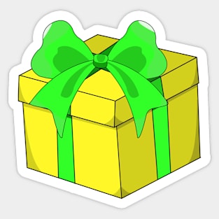 yellow present Sticker